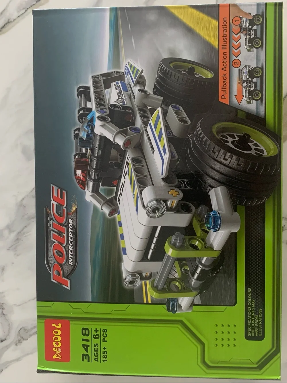 King Steerer Kids Buildable Pull-Back Car - Green/Black
